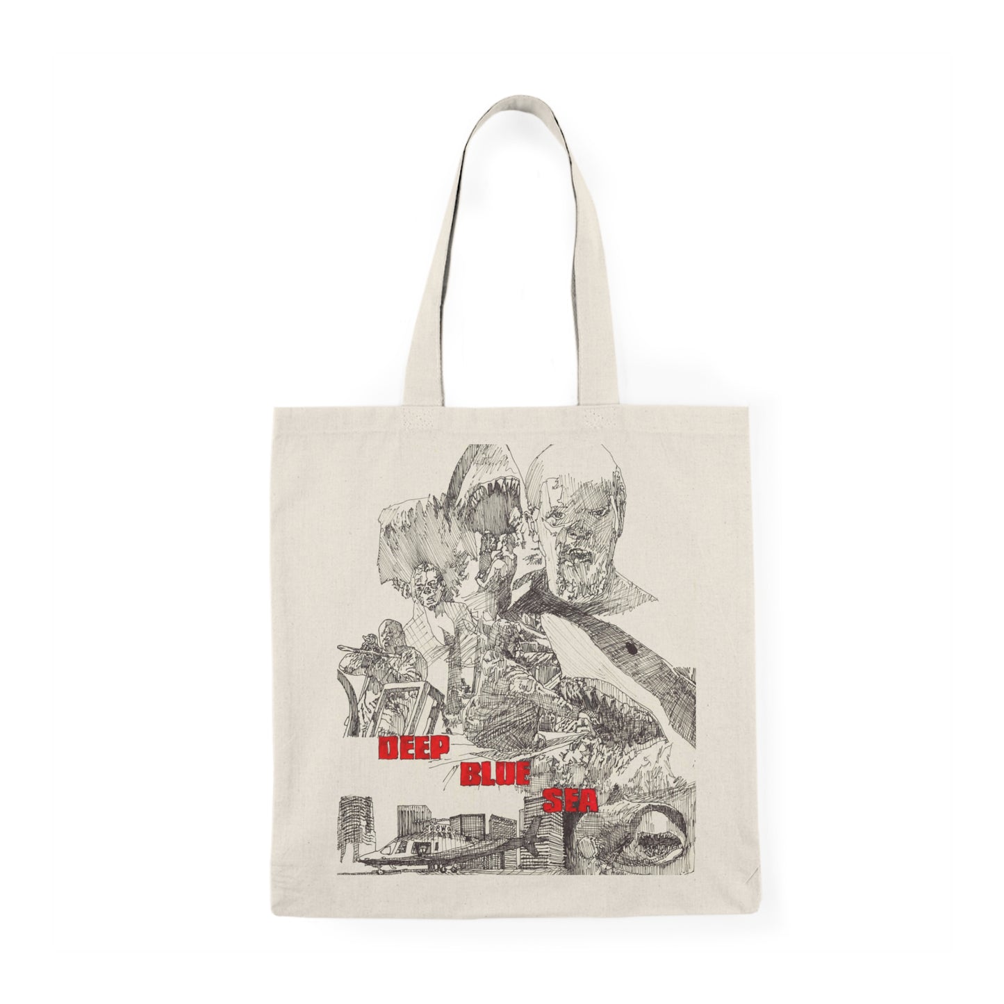 Custom Designed Canvas Tote Bag - Deep Blue Sea