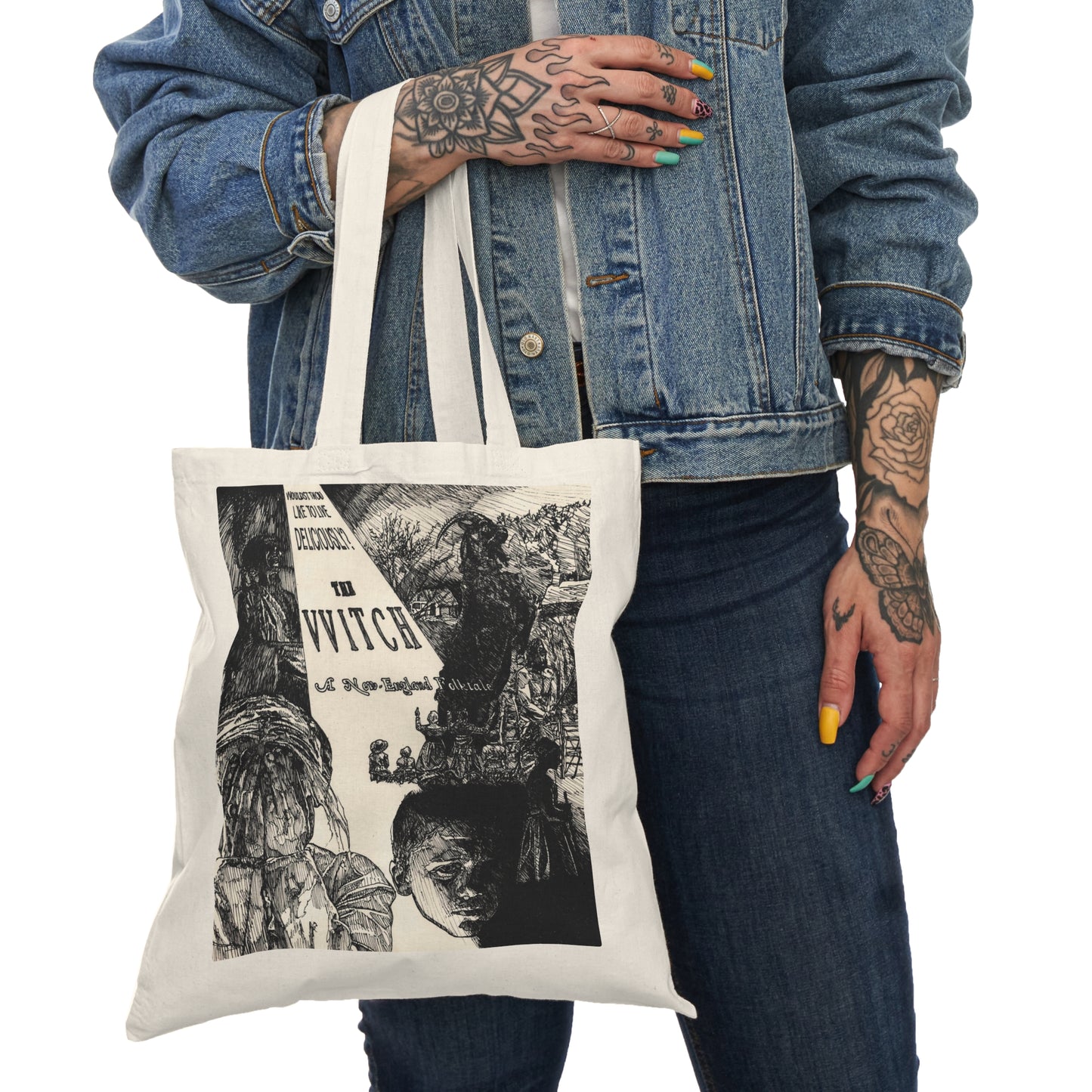 Custom Designed Canvas Tote Bag - The Witch