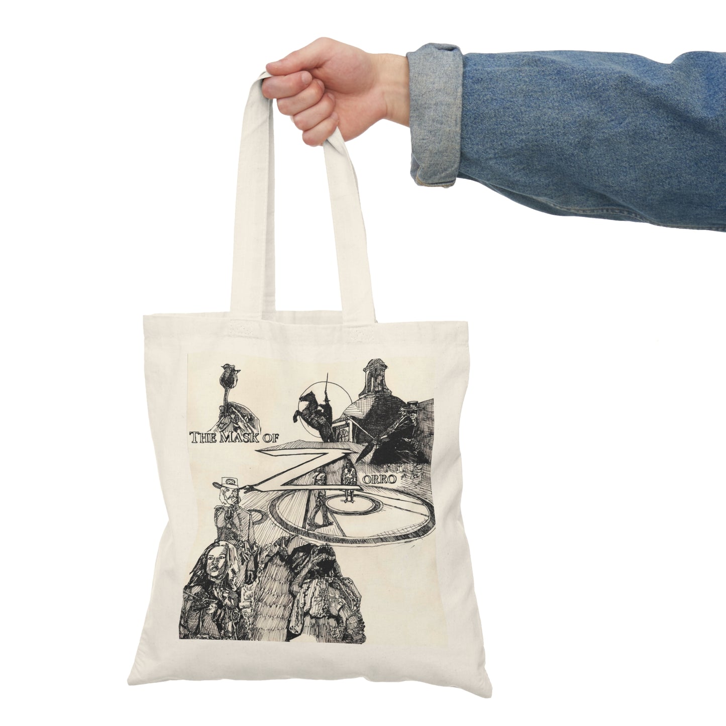 Custom Designed Canvas Tote Bag - The Mask of Zorro