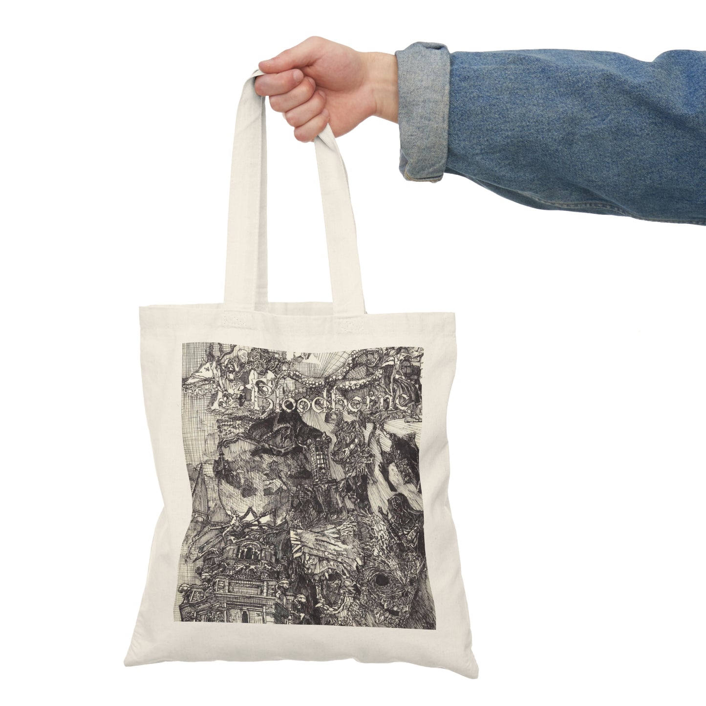 Custom Designed Canvas Tote Bag - Bloodborne